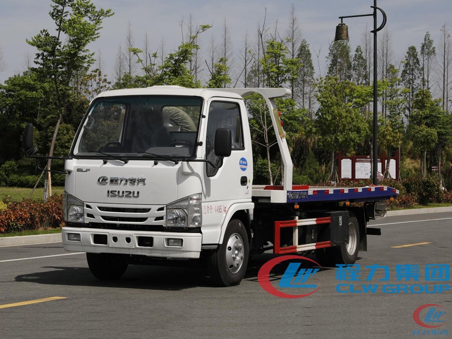 程力集团国六五十铃100P一拖二清障车