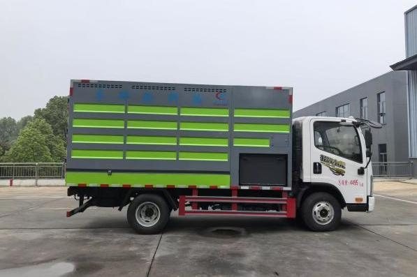 解放12方物料粉碎车 实拍图