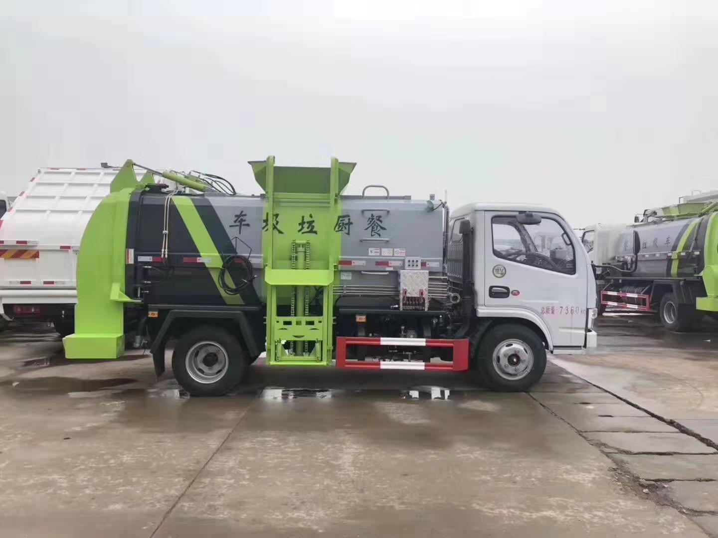 东风多利卡D6餐厨垃圾车 实拍图
