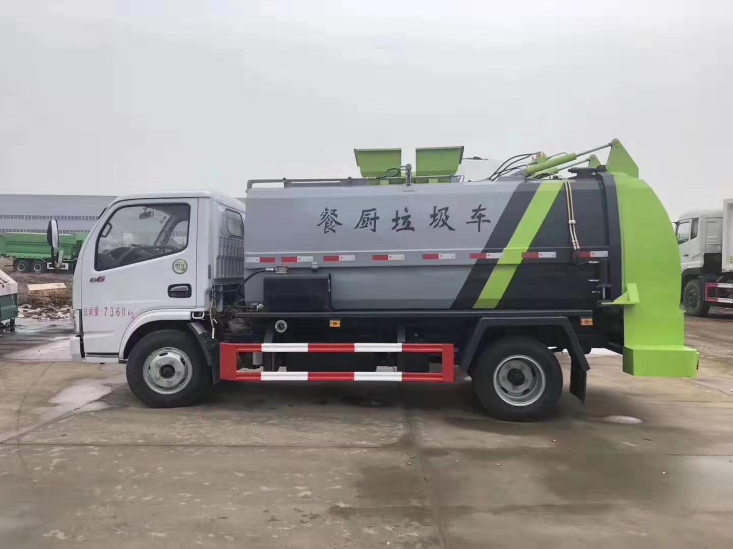 东风多利卡D6餐厨垃圾车 实拍图