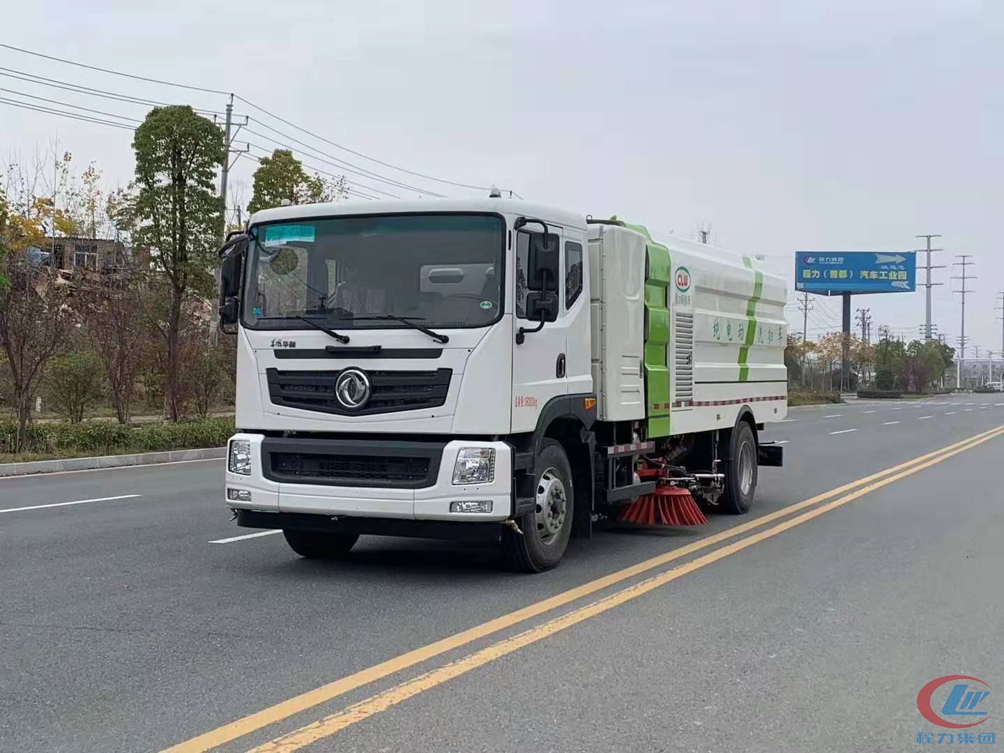 程力18吨新能源纯电动洗扫车 实拍图