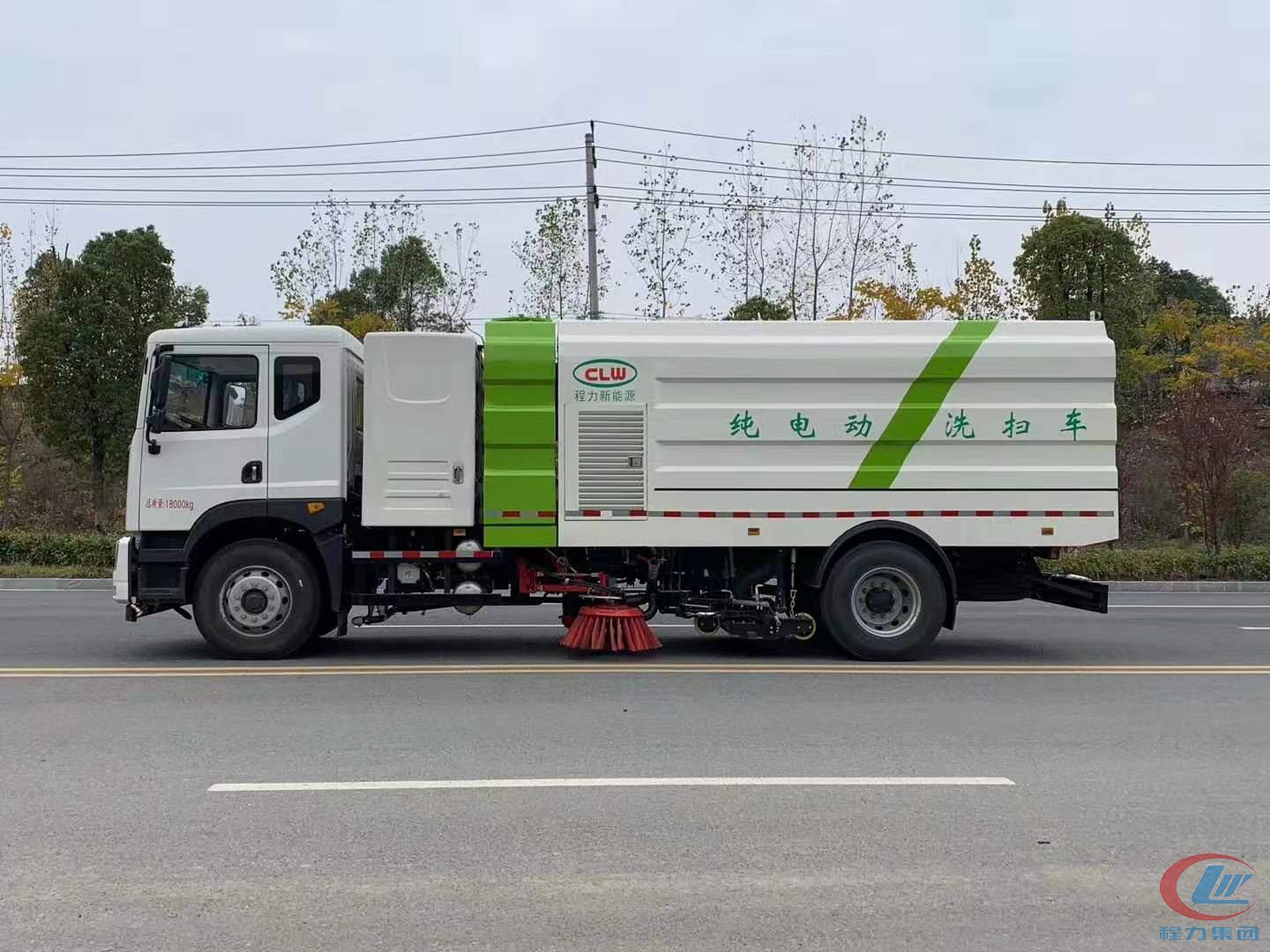 程力18吨新能源纯电动洗扫车 实拍图