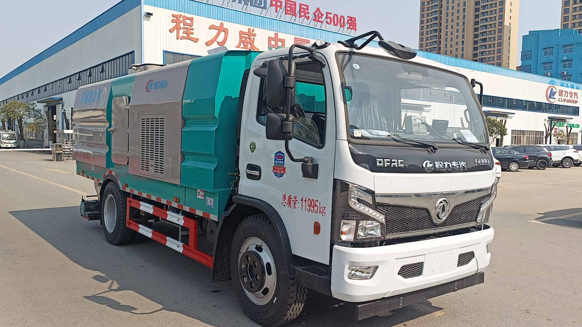 程力专汽东风福瑞卡吸尘车,矿区专用清扫车 实拍图