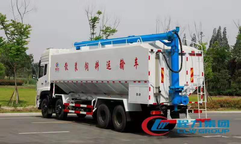 程力东风天龙前四后八散装饲料车 实拍图