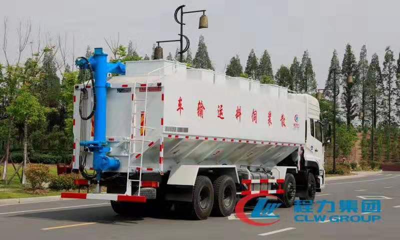 程力东风天龙前四后八散装饲料车 实拍图