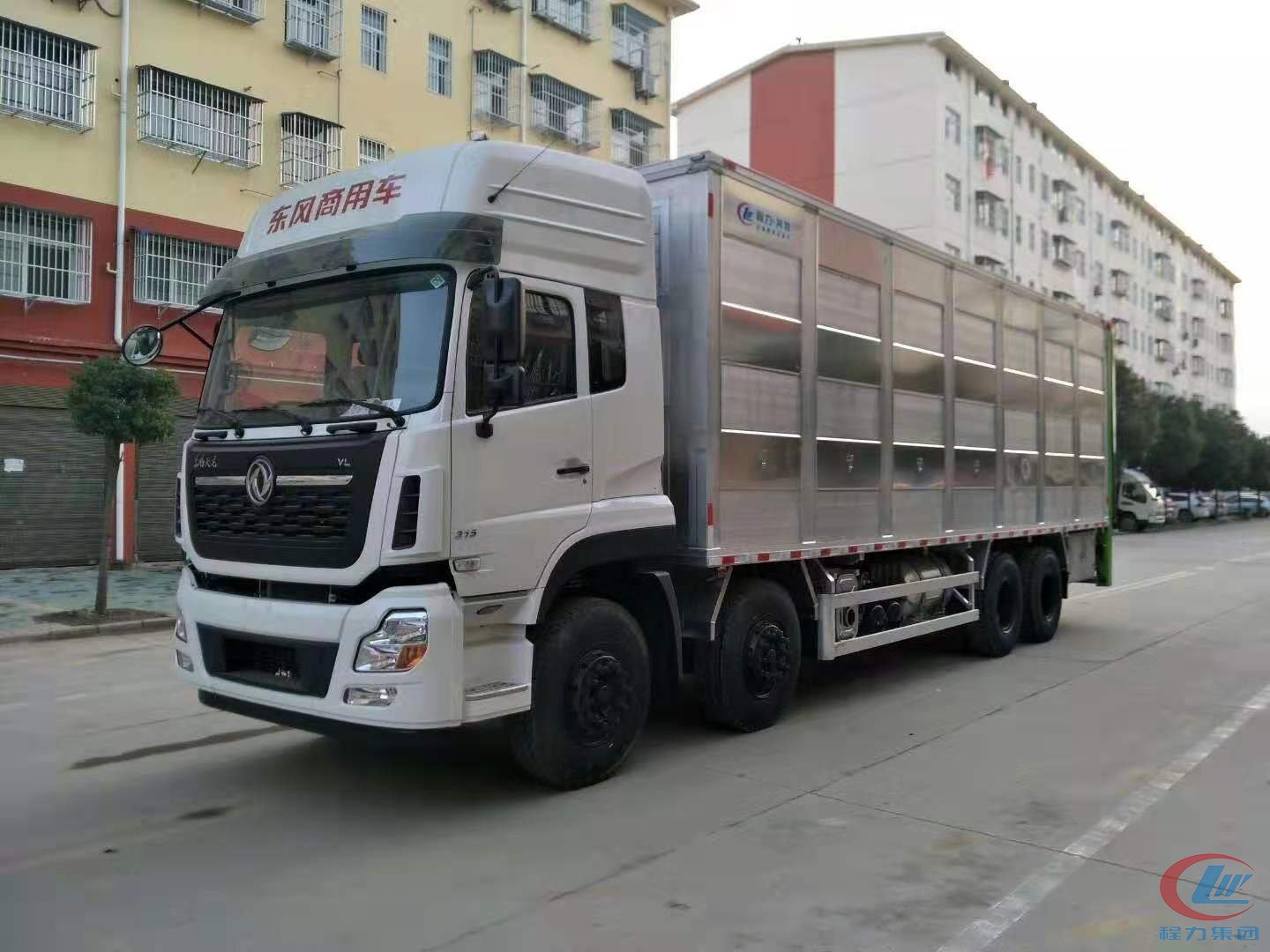 程力国六东风天龙前四后八铝合金恒温运猪车